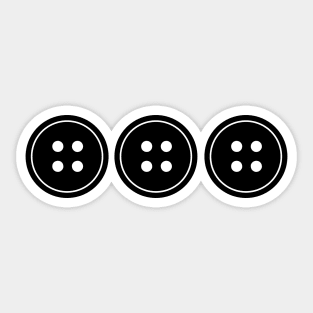 Simple Black Buttons Sticker